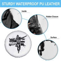 Patriotic Football Dab Spare Tire Cover American Flag Sports Fan Gift - Wonder Print Shop