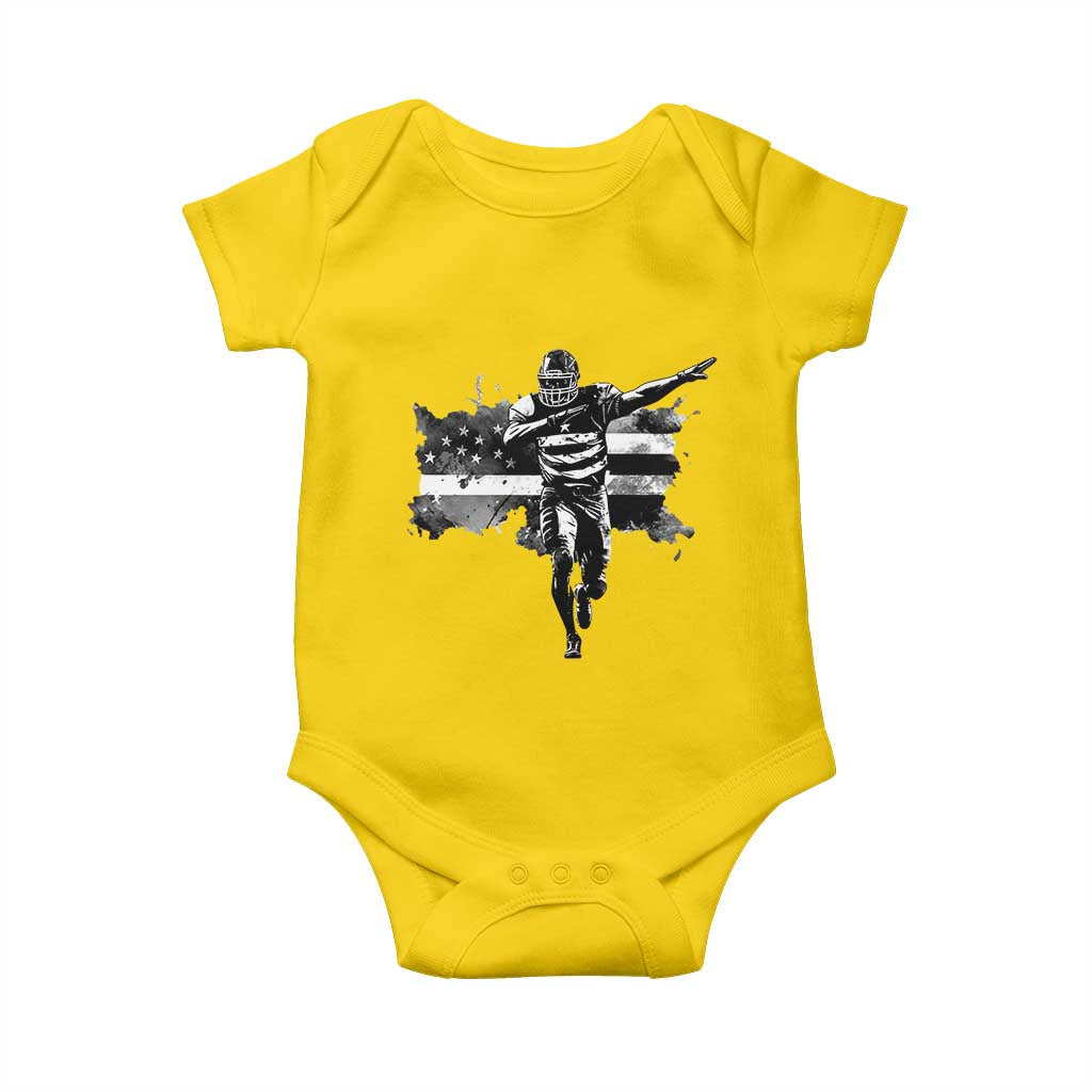 Patriotic Football Dab Baby Onesie American Flag Sports Fan Gift - Wonder Print Shop