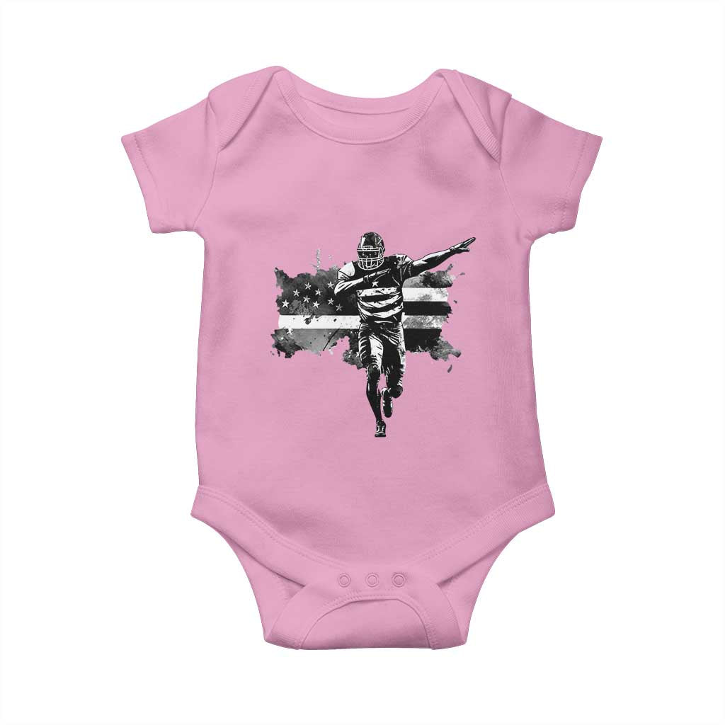 Patriotic Football Dab Baby Onesie American Flag Sports Fan Gift - Wonder Print Shop