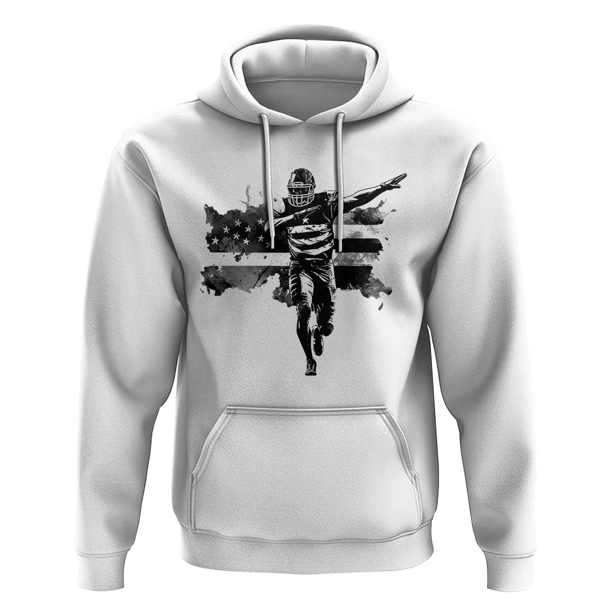 Patriotic Football Dab Hoodie American Flag Sports Fan Gift - Wonder Print Shop