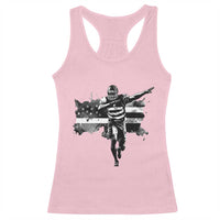 Patriotic Football Dab Racerback Tank Top American Flag Sports Fan Gift - Wonder Print Shop