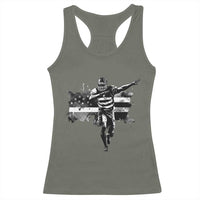 Patriotic Football Dab Racerback Tank Top American Flag Sports Fan Gift - Wonder Print Shop