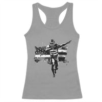 Patriotic Football Dab Racerback Tank Top American Flag Sports Fan Gift - Wonder Print Shop