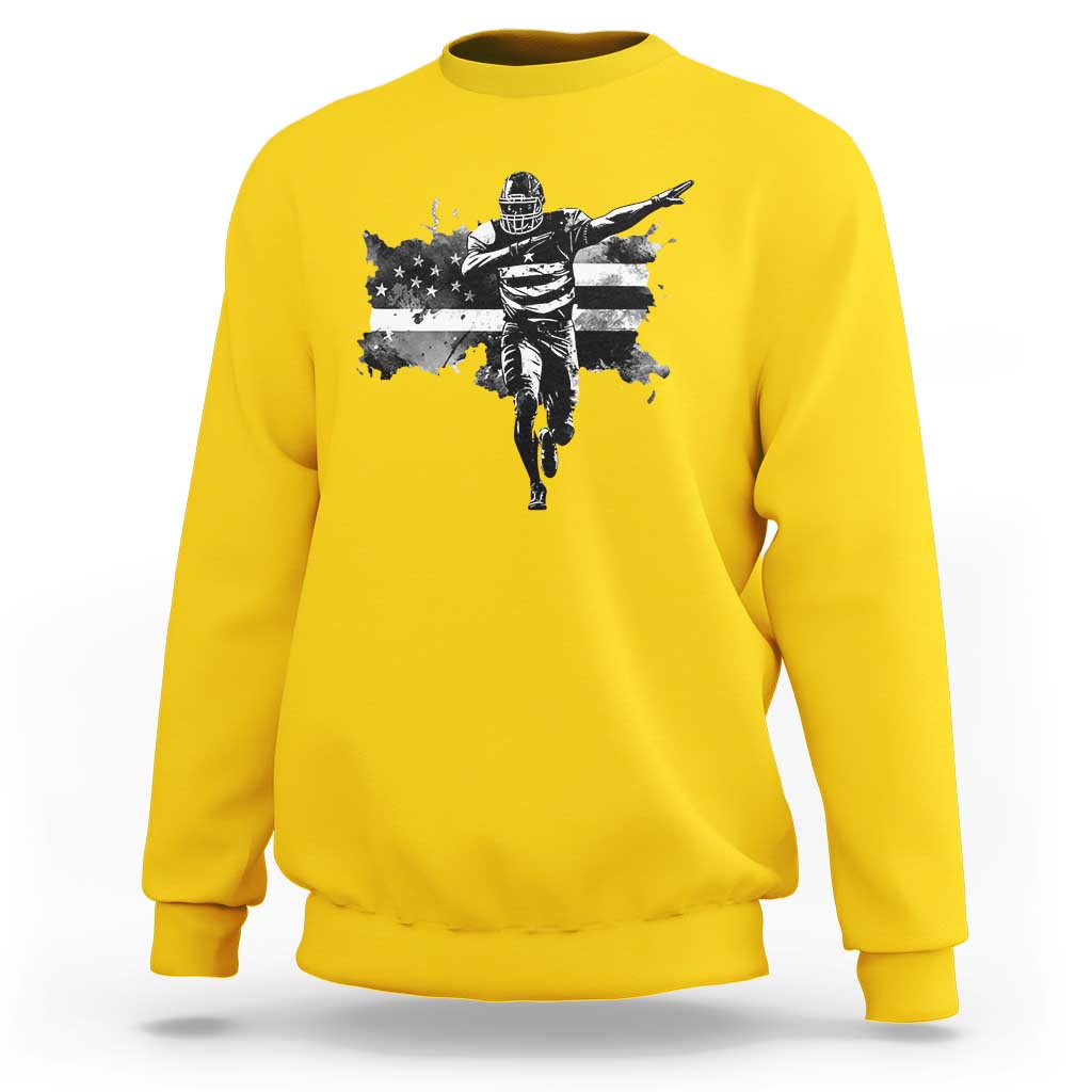 Patriotic Football Dab Sweatshirt American Flag Sports Fan Gift - Wonder Print Shop