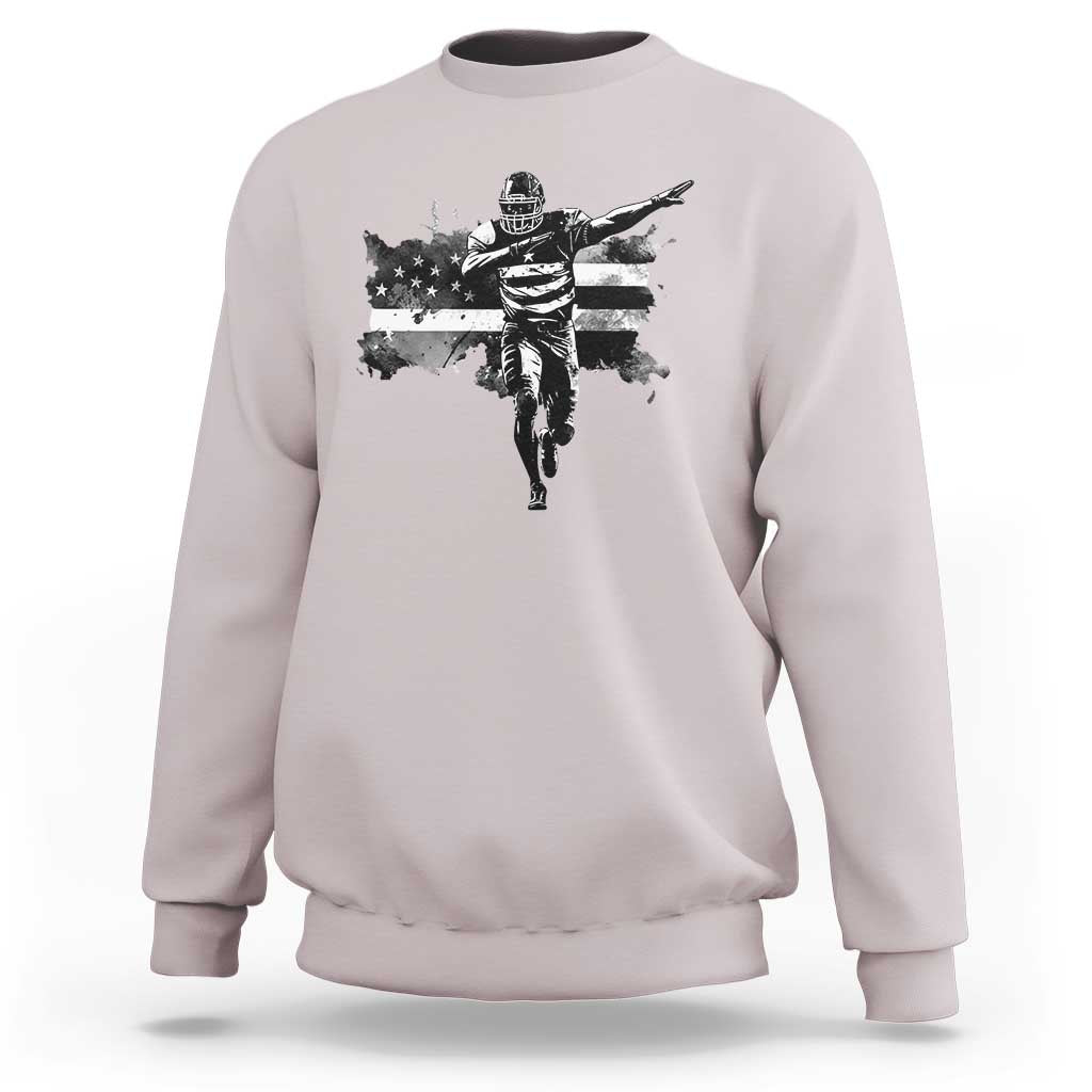 Patriotic Football Dab Sweatshirt American Flag Sports Fan Gift - Wonder Print Shop