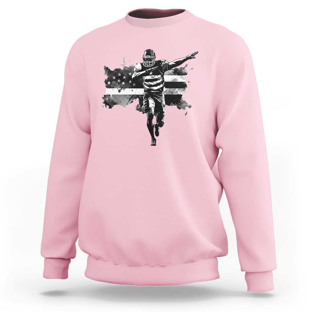 Patriotic Football Dab Sweatshirt American Flag Sports Fan Gift - Wonder Print Shop