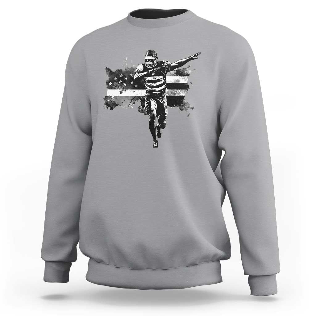 Patriotic Football Dab Sweatshirt American Flag Sports Fan Gift - Wonder Print Shop