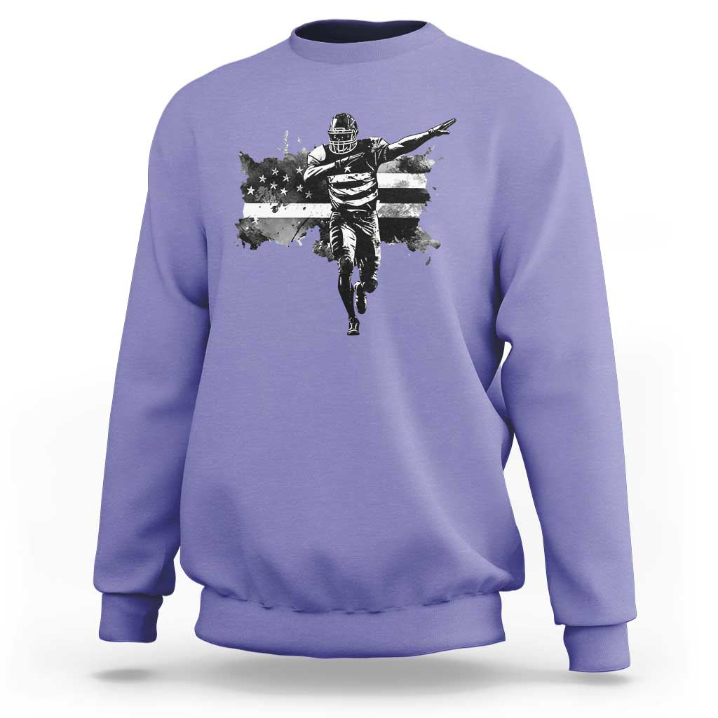 Patriotic Football Dab Sweatshirt American Flag Sports Fan Gift - Wonder Print Shop