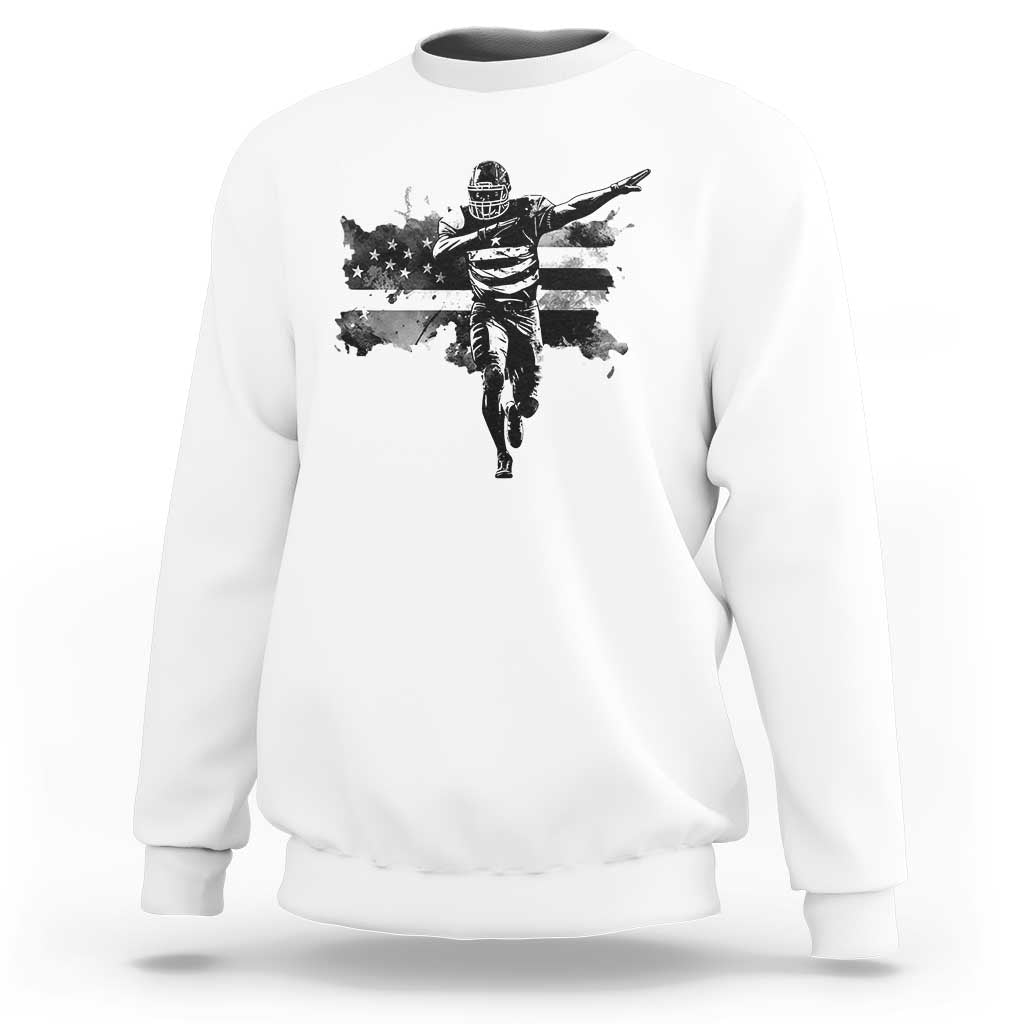 Patriotic Football Dab Sweatshirt American Flag Sports Fan Gift - Wonder Print Shop
