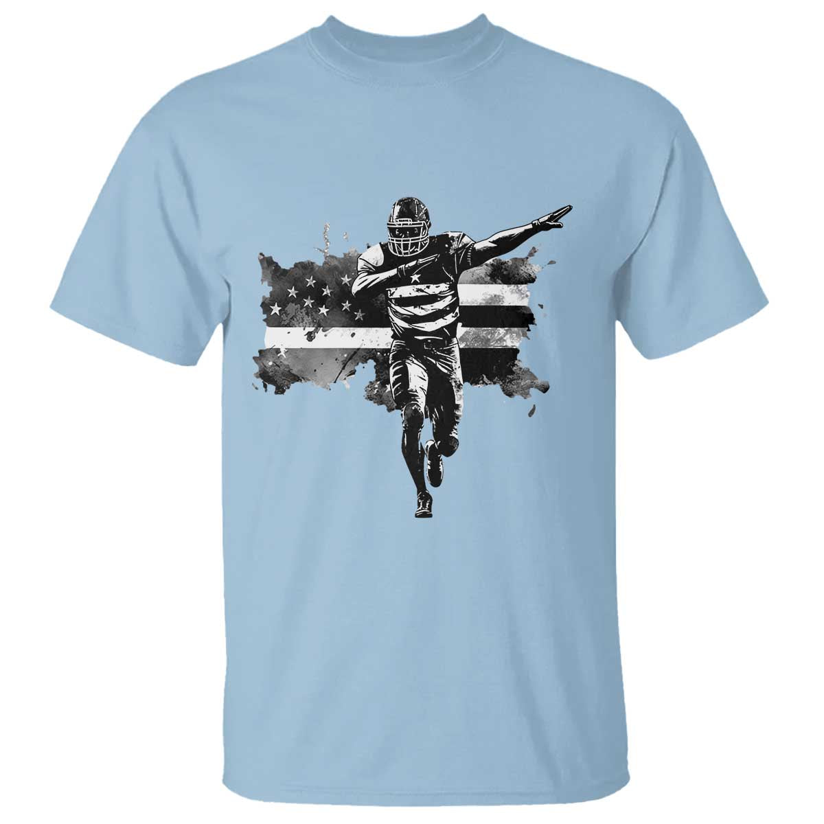 Patriotic Football Dab T Shirt American Flag Sports Fan Gift - Wonder Print Shop