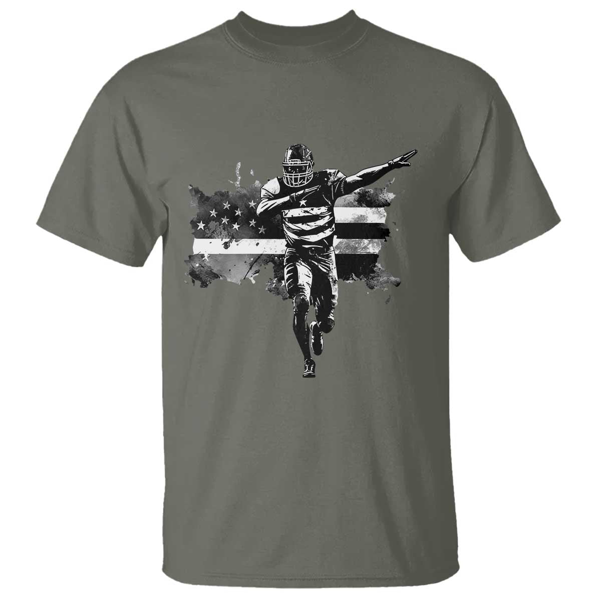 Patriotic Football Dab T Shirt American Flag Sports Fan Gift - Wonder Print Shop