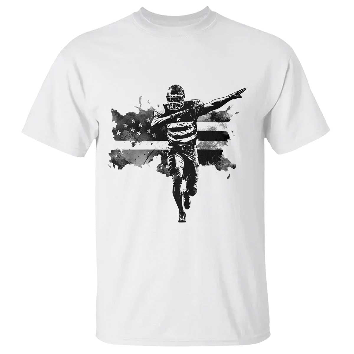 Patriotic Football Dab T Shirt American Flag Sports Fan Gift - Wonder Print Shop