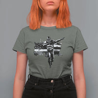 Patriotic Football Dab T Shirt For Women American Flag Sports Fan Gift - Wonder Print Shop