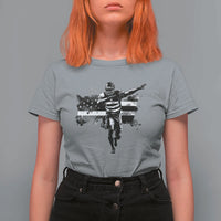 Patriotic Football Dab T Shirt For Women American Flag Sports Fan Gift - Wonder Print Shop