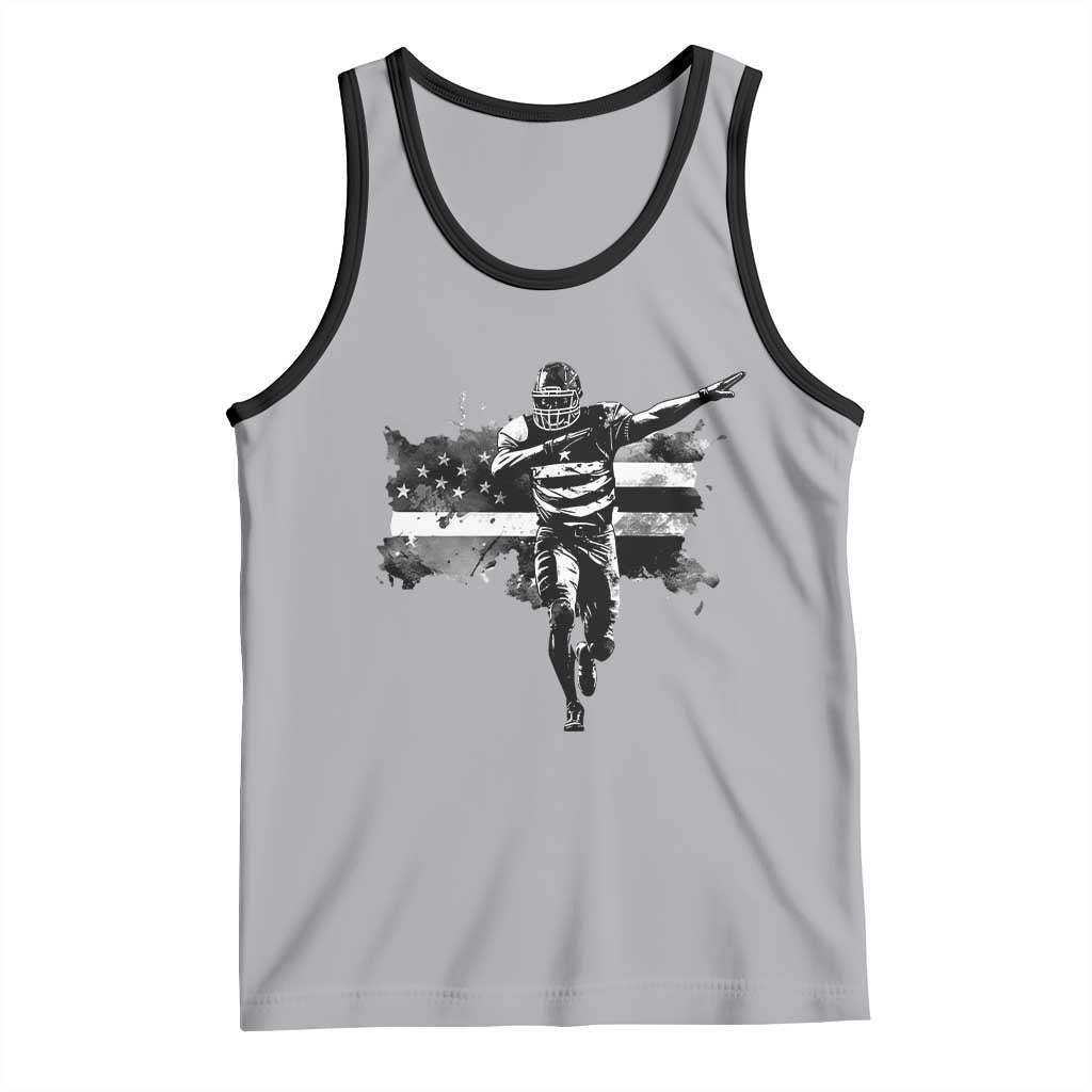 Patriotic Football Dab Tank Top American Flag Sports Fan Gift - Wonder Print Shop