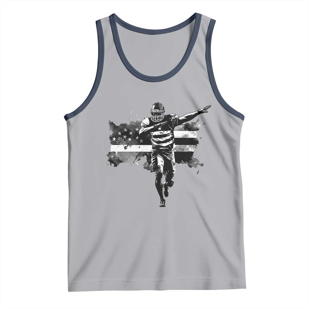 Patriotic Football Dab Tank Top American Flag Sports Fan Gift - Wonder Print Shop