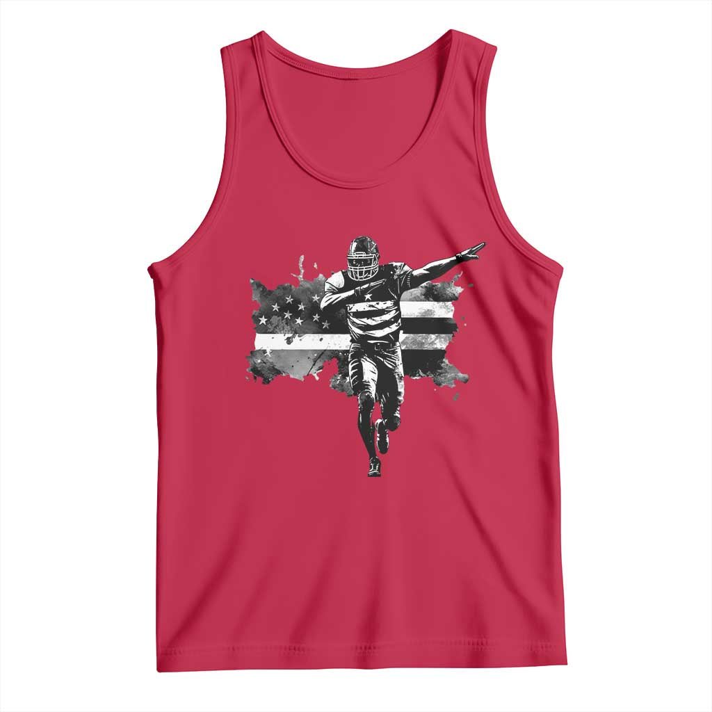 Patriotic Football Dab Tank Top American Flag Sports Fan Gift - Wonder Print Shop