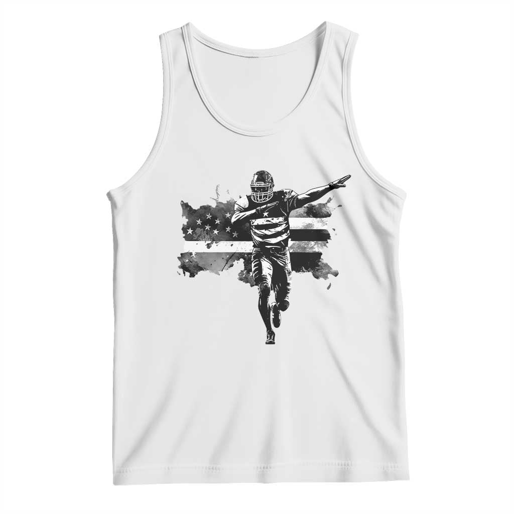 Patriotic Football Dab Tank Top American Flag Sports Fan Gift - Wonder Print Shop