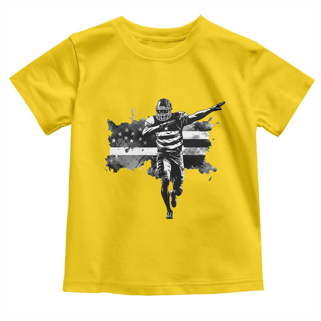 Patriotic Football Dab Toddler T Shirt American Flag Sports Fan Gift - Wonder Print Shop