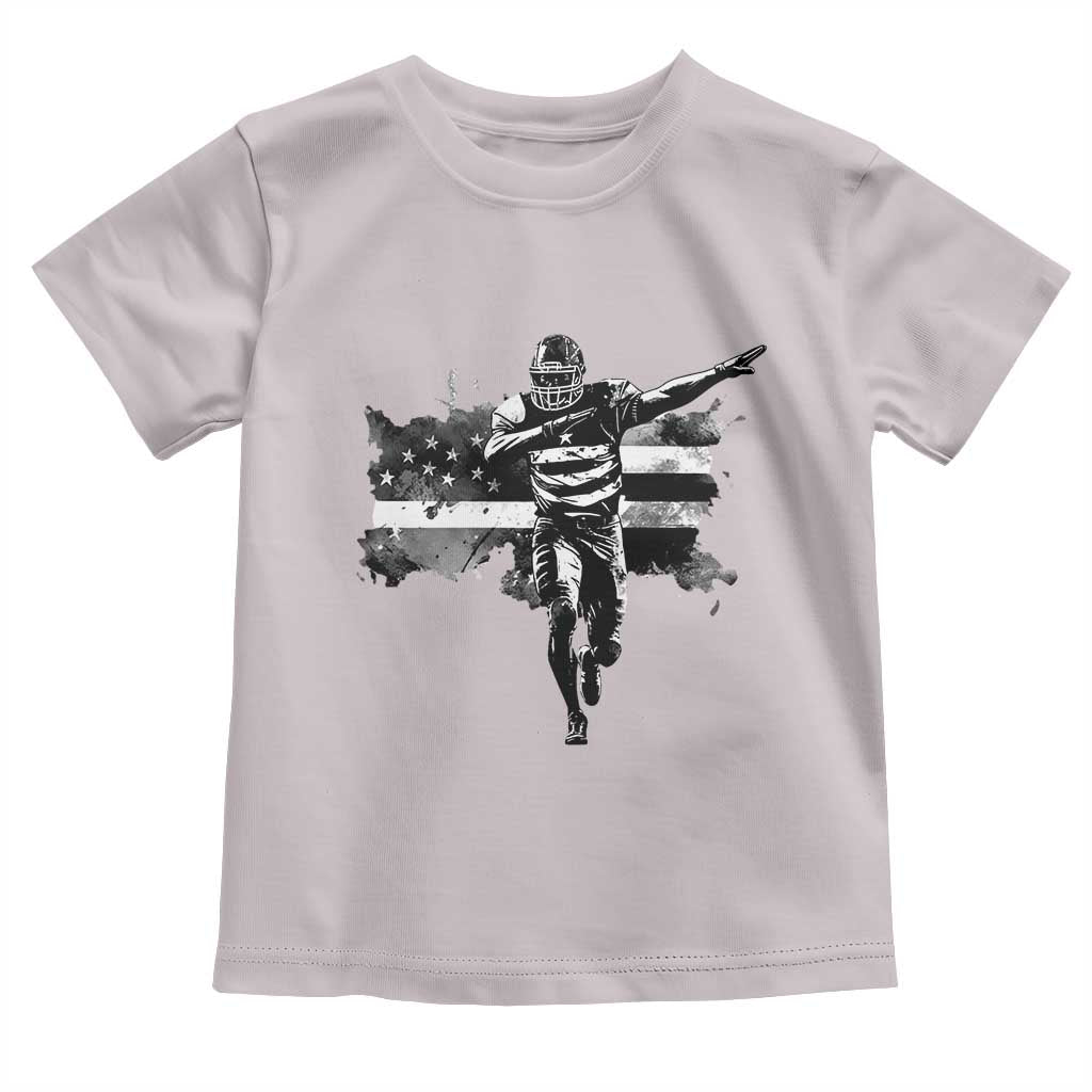 Patriotic Football Dab Toddler T Shirt American Flag Sports Fan Gift - Wonder Print Shop