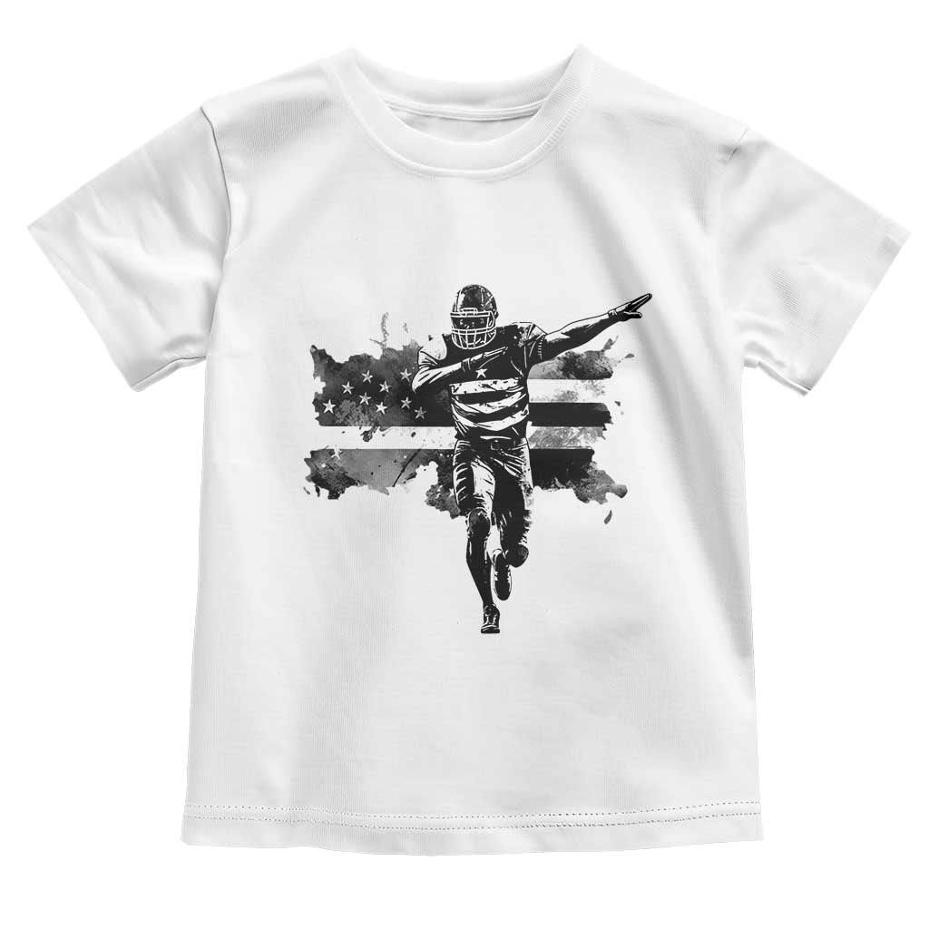 Patriotic Football Dab Toddler T Shirt American Flag Sports Fan Gift - Wonder Print Shop