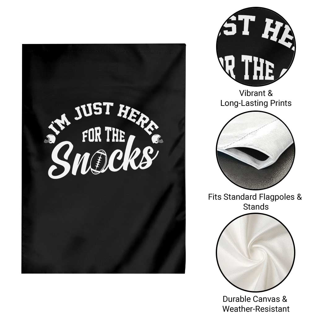 Funny Football Lover Garden Flag Im Just Here For The Snacks - Wonder Print Shop