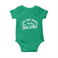 Funny Football Lover Baby Onesie Im Just Here For The Snacks - Wonder Print Shop