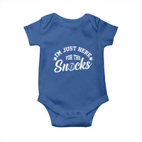 Funny Football Lover Baby Onesie Im Just Here For The Snacks - Wonder Print Shop
