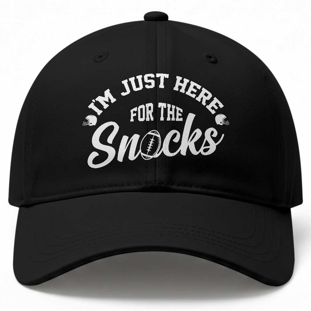 Funny Football Lover Baseball Cap Im Just Here For The Snacks