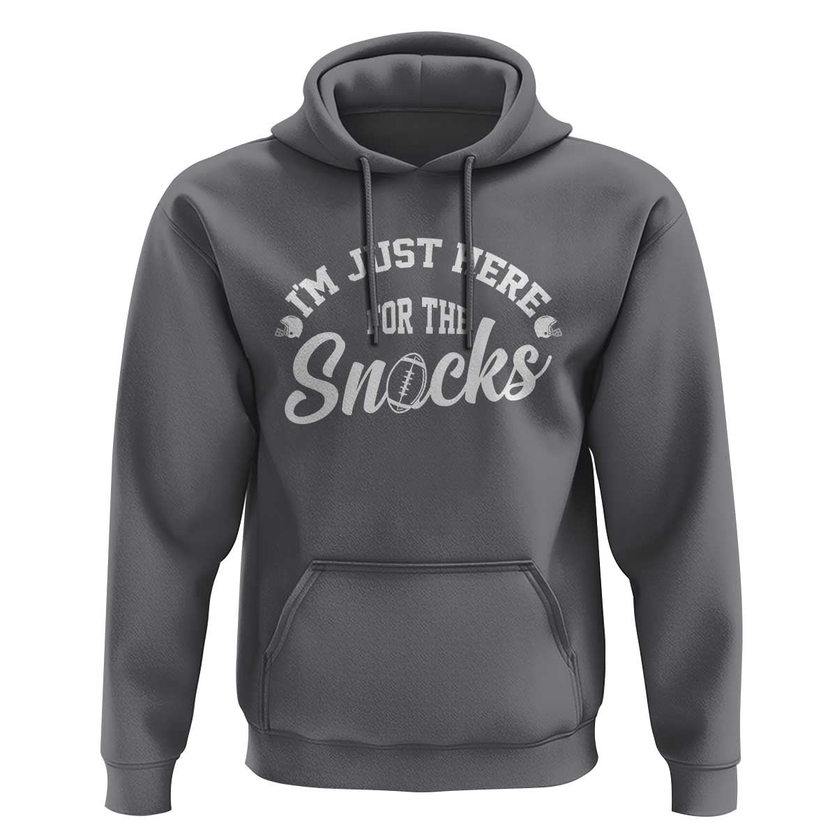 Funny Football Lover Hoodie Im Just Here For The Snacks - Wonder Print Shop