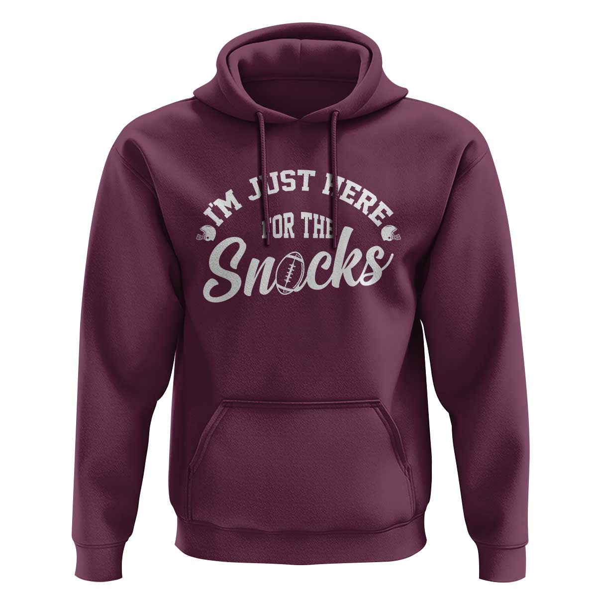 Funny Football Lover Hoodie Im Just Here For The Snacks - Wonder Print Shop