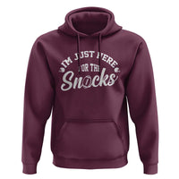 Funny Football Lover Hoodie Im Just Here For The Snacks - Wonder Print Shop