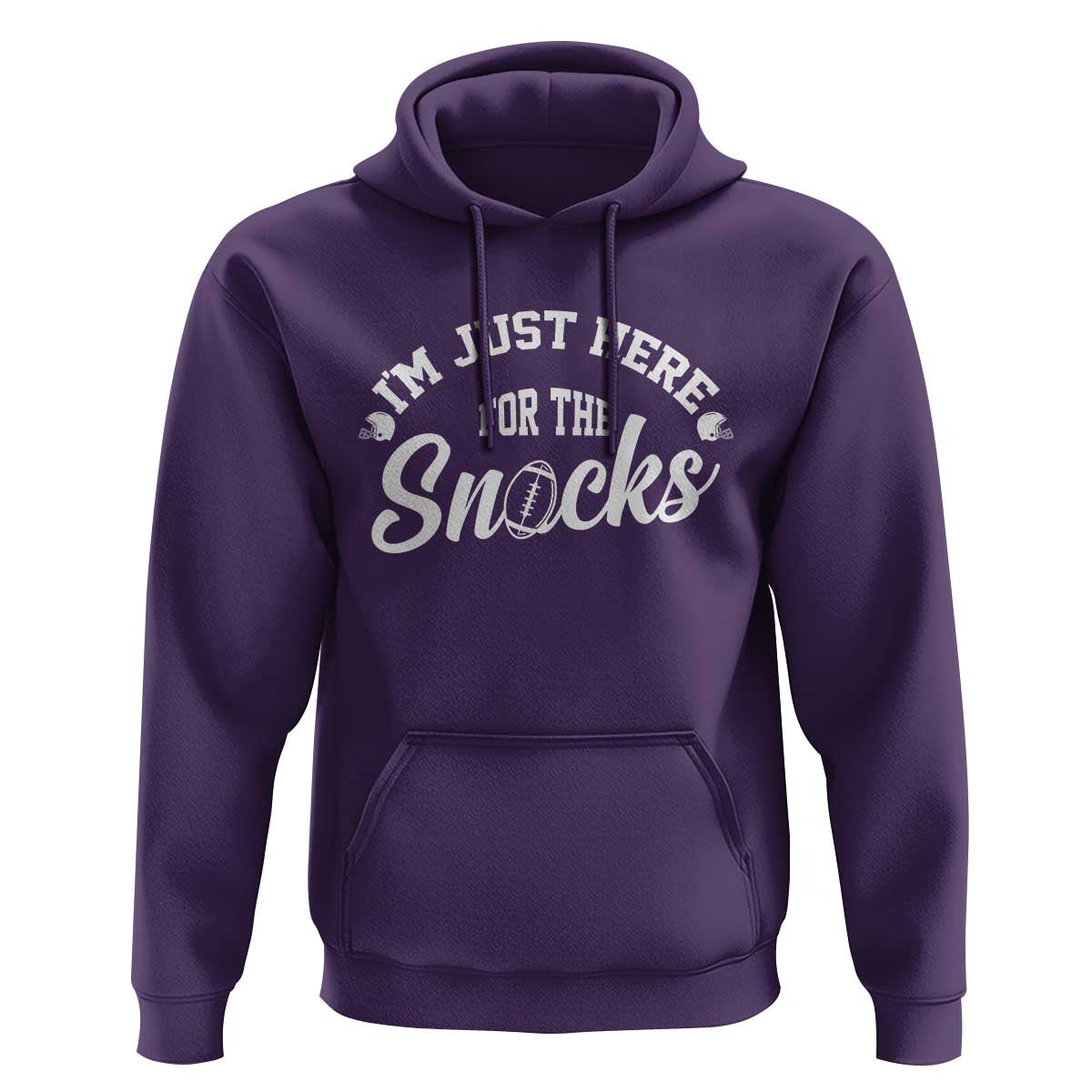 Funny Football Lover Hoodie Im Just Here For The Snacks - Wonder Print Shop