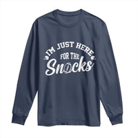 Funny Football Lover Long Sleeve Shirt Im Just Here For The Snacks - Wonder Print Shop