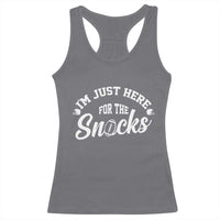 Funny Football Lover Racerback Tank Top Im Just Here For The Snacks - Wonder Print Shop