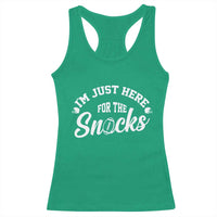 Funny Football Lover Racerback Tank Top Im Just Here For The Snacks - Wonder Print Shop