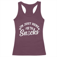 Funny Football Lover Racerback Tank Top Im Just Here For The Snacks - Wonder Print Shop