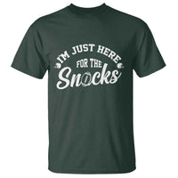 Funny Football Lover T Shirt Im Just Here For The Snacks - Wonder Print Shop