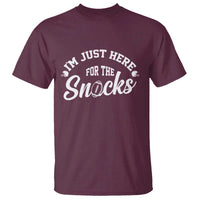 Funny Football Lover T Shirt Im Just Here For The Snacks - Wonder Print Shop