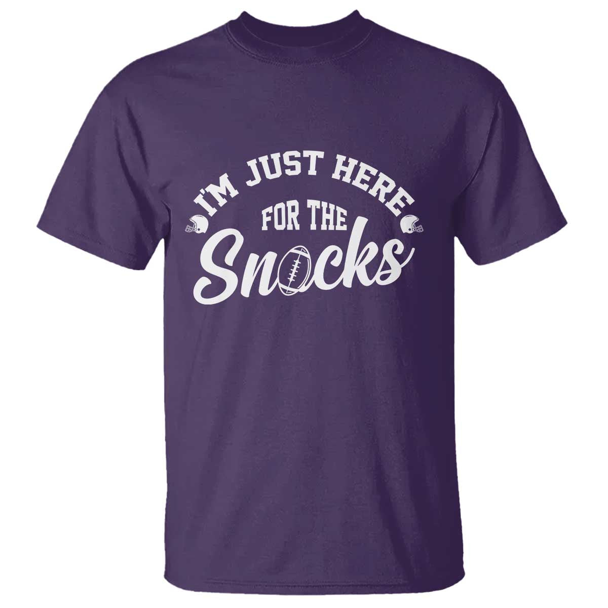 Funny Football Lover T Shirt Im Just Here For The Snacks - Wonder Print Shop