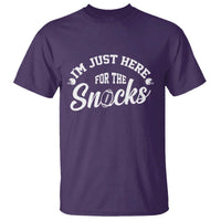 Funny Football Lover T Shirt Im Just Here For The Snacks - Wonder Print Shop