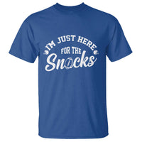 Funny Football Lover T Shirt Im Just Here For The Snacks - Wonder Print Shop