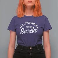 Funny Football Lover T Shirt For Women Im Just Here For The Snacks - Wonder Print Shop