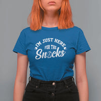Funny Football Lover T Shirt For Women Im Just Here For The Snacks - Wonder Print Shop