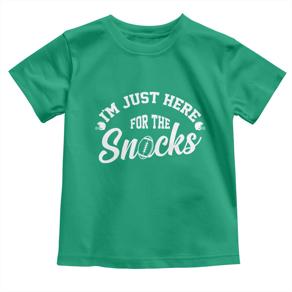 Funny Football Lover Toddler T Shirt Im Just Here For The Snacks - Wonder Print Shop