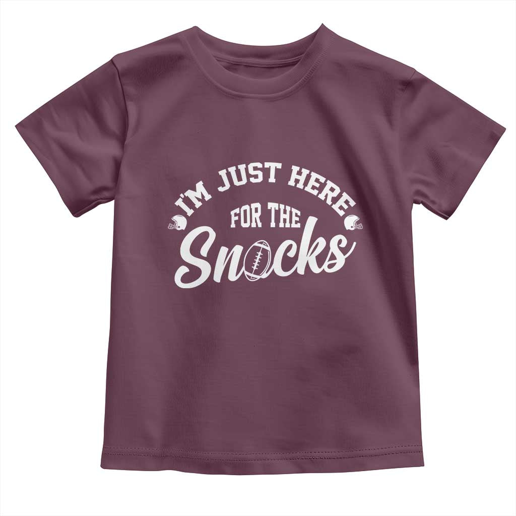 Funny Football Lover Toddler T Shirt Im Just Here For The Snacks - Wonder Print Shop