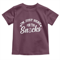 Funny Football Lover Toddler T Shirt Im Just Here For The Snacks - Wonder Print Shop