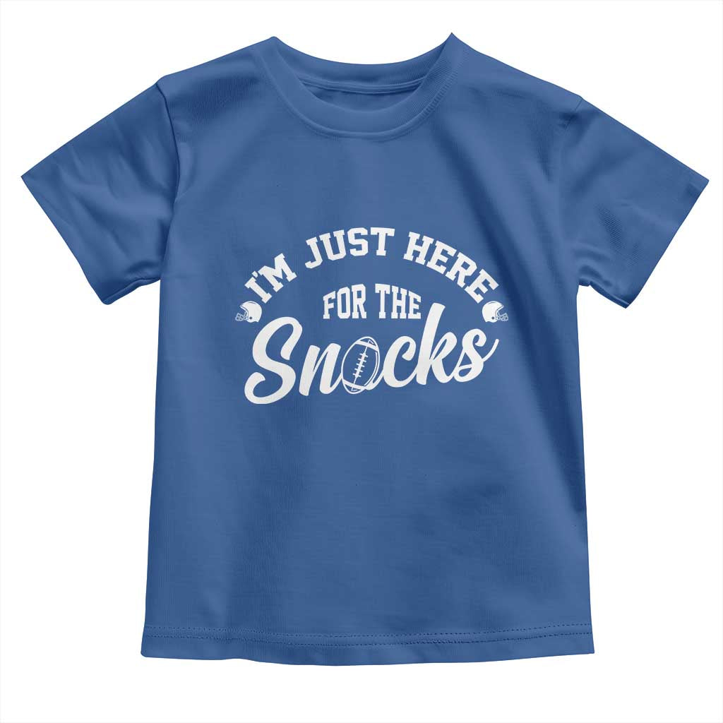 Funny Football Lover Toddler T Shirt Im Just Here For The Snacks - Wonder Print Shop