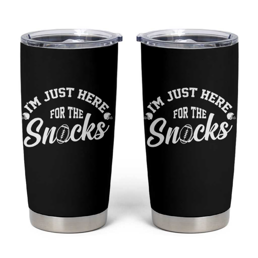 Funny Football Lover Tumbler Cup Im Just Here For The Snacks - Wonder Print Shop