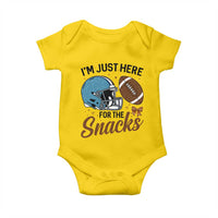 Im Just Here For The Snacks Baby Onesie Bow Football Lover - Wonder Print Shop